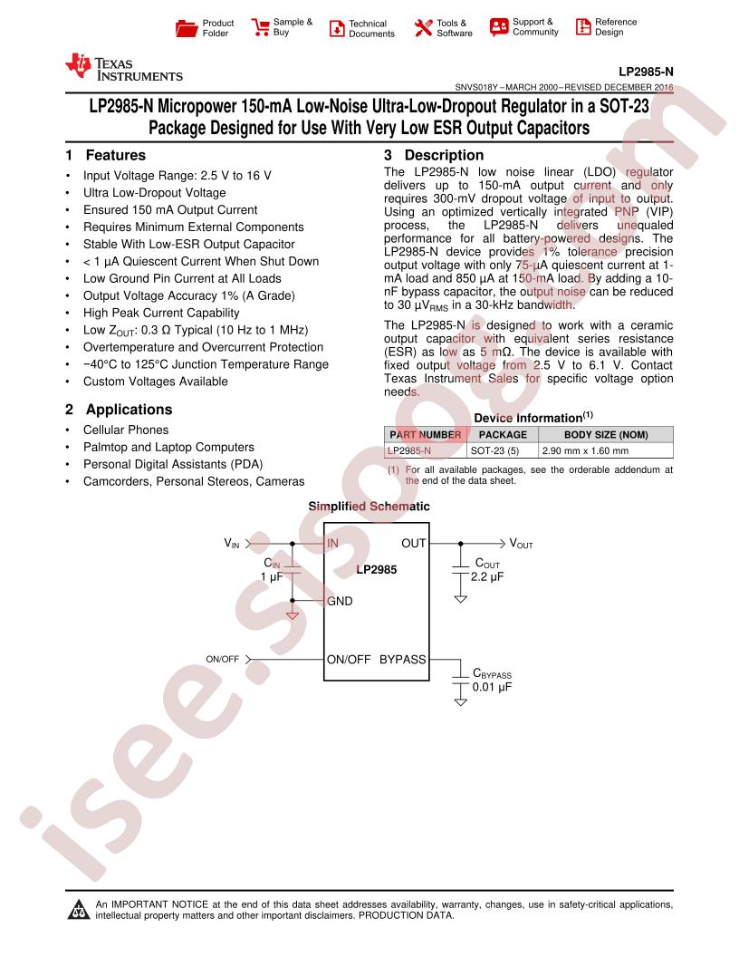 LP2985-N Datasheet