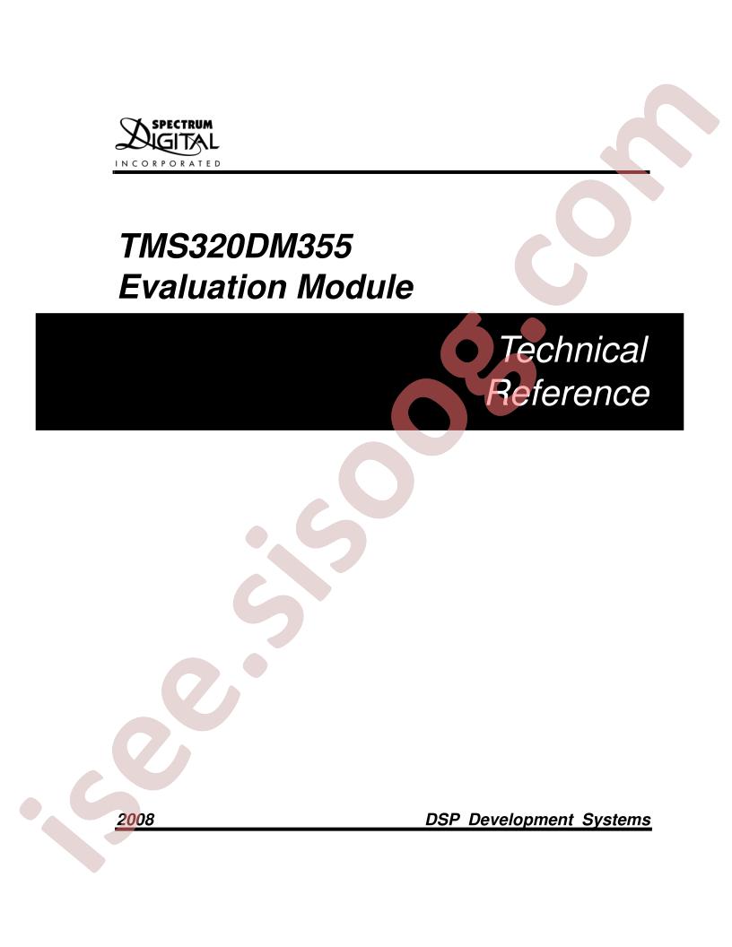 DM355 EVM Technical Ref
