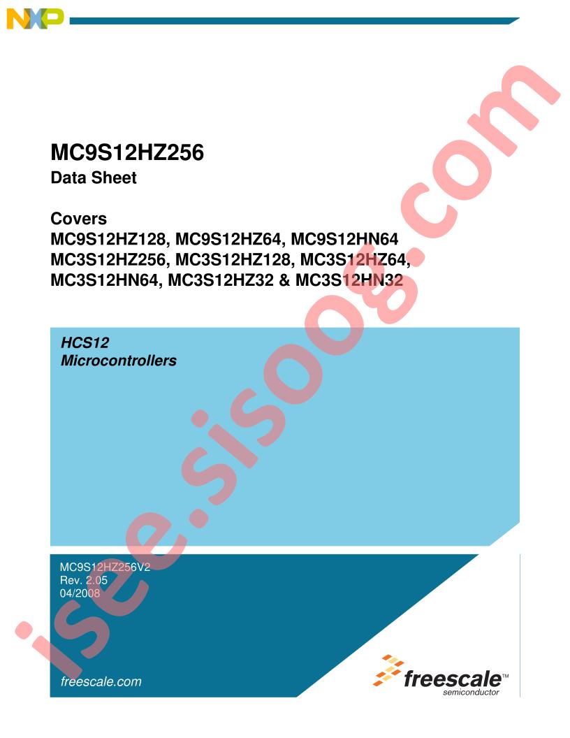 MC9S12HZ256 Family