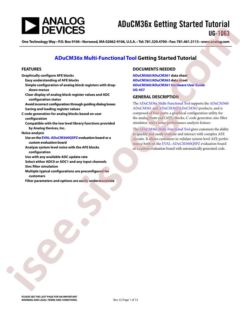 ADuCM36x Getting Started Tutorial