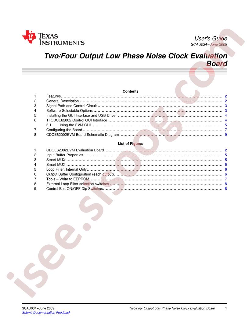 CDCE62002EVM