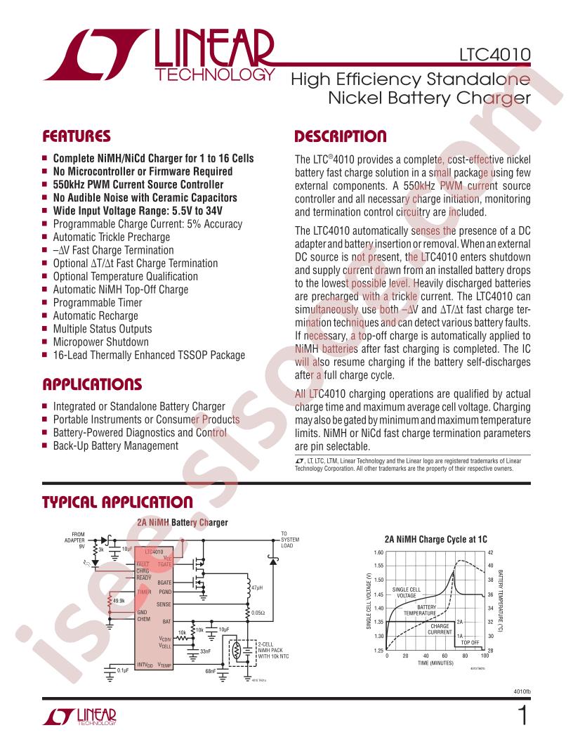 LTC4010 Datasheet