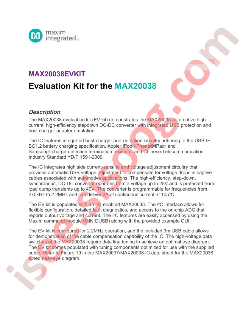 MAX20038EVKIT