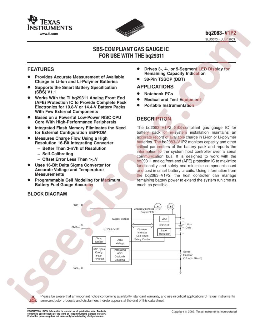 BQ2083-V1P2