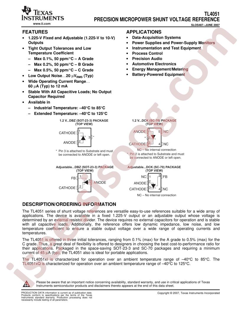 TL4051 Datasheet