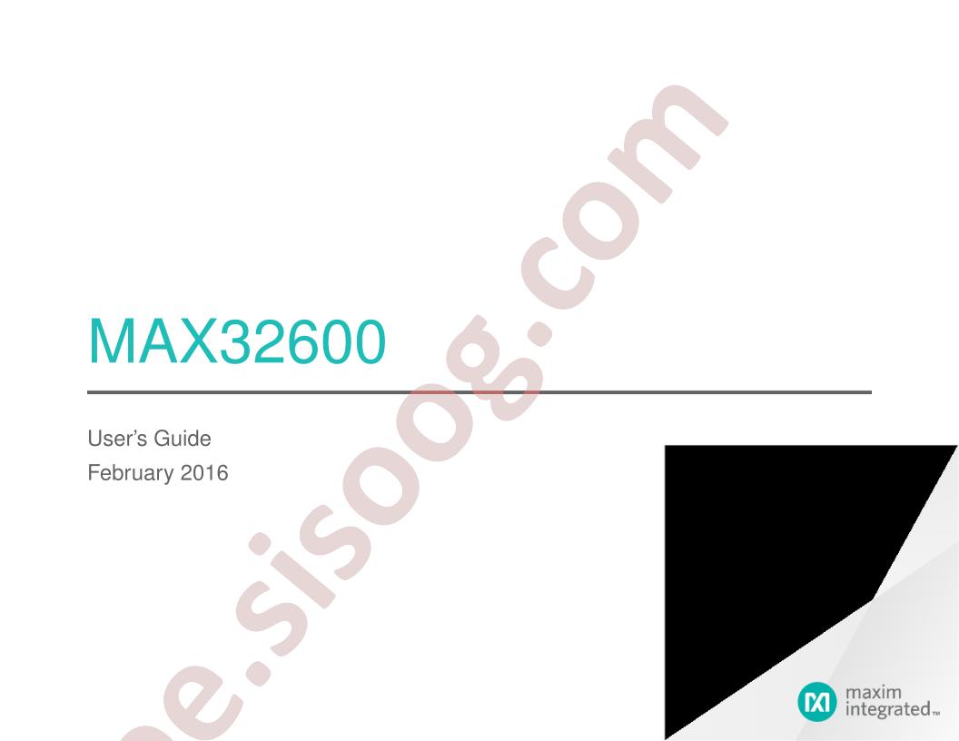 MAX32600 Guide
