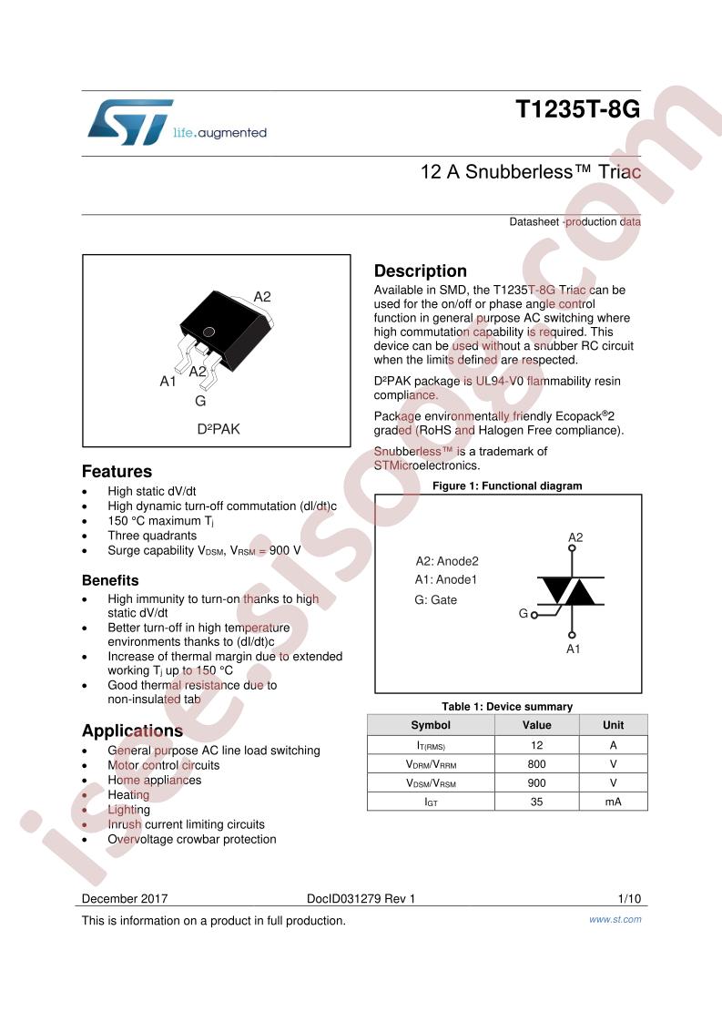 T1235T-8G Datasheet