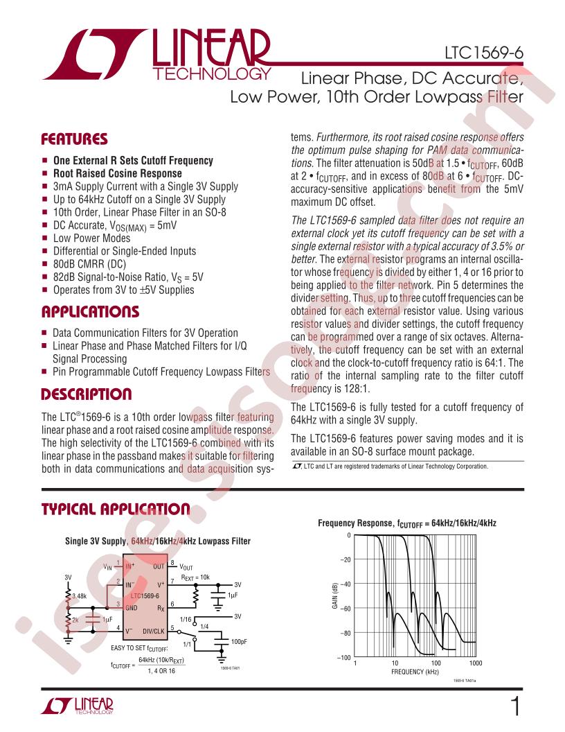 LTC1569-6 Datasheet