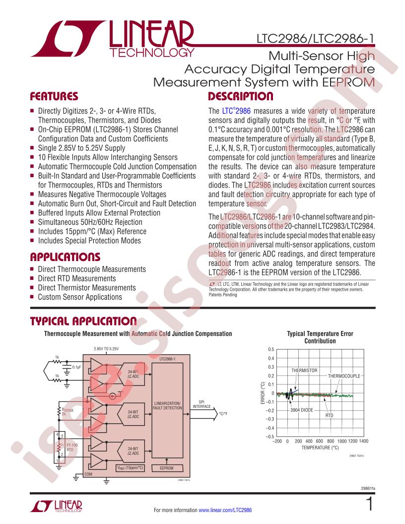 LTC2986(-1) Datasheet