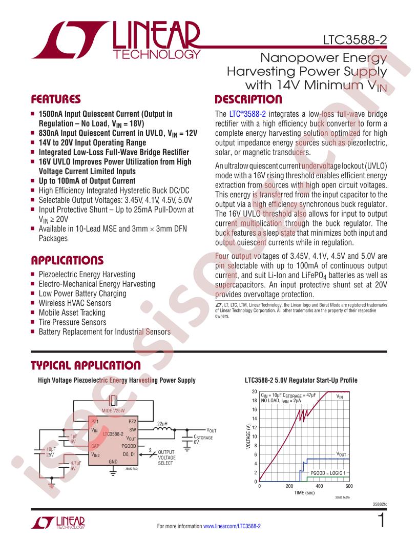 LTC3588-2 Datasheet