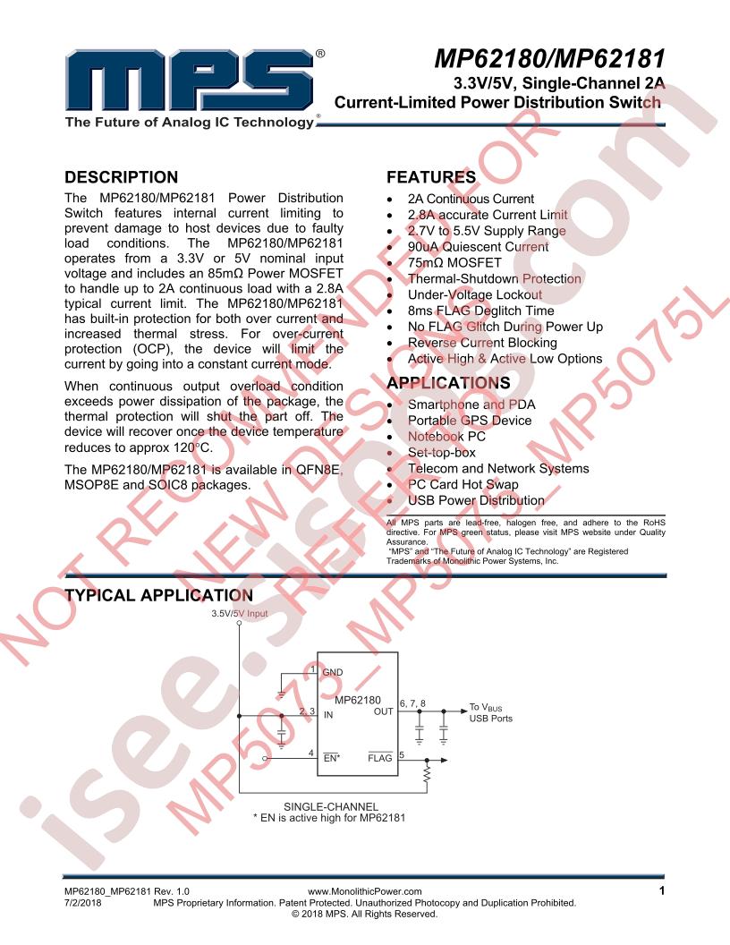 MP62180, MP62181 Datasheet