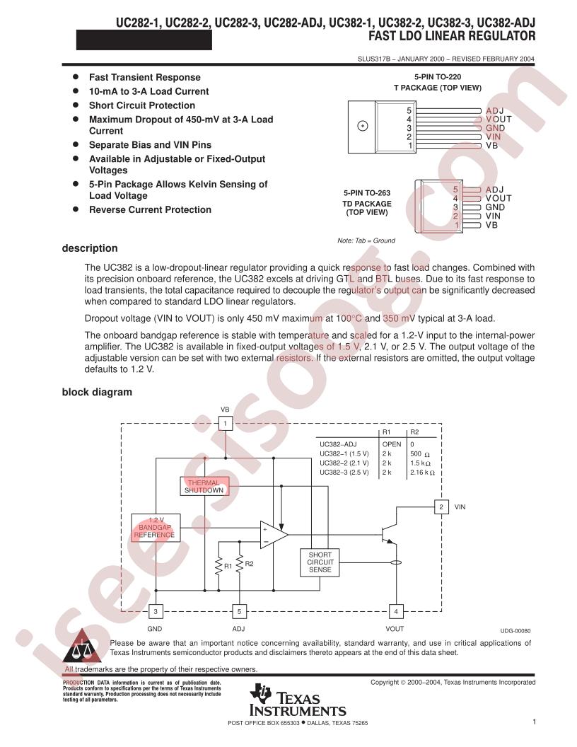 UC282-x, 382-x