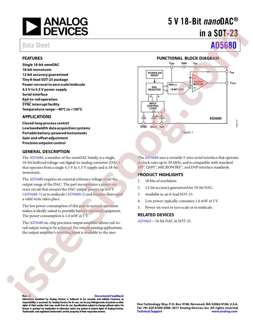 AD5680 Datasheet