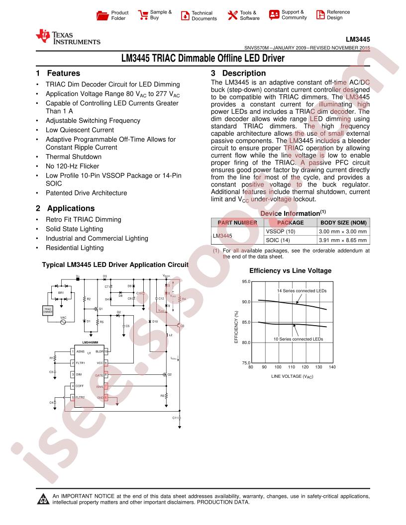 LM3445 Datasheet