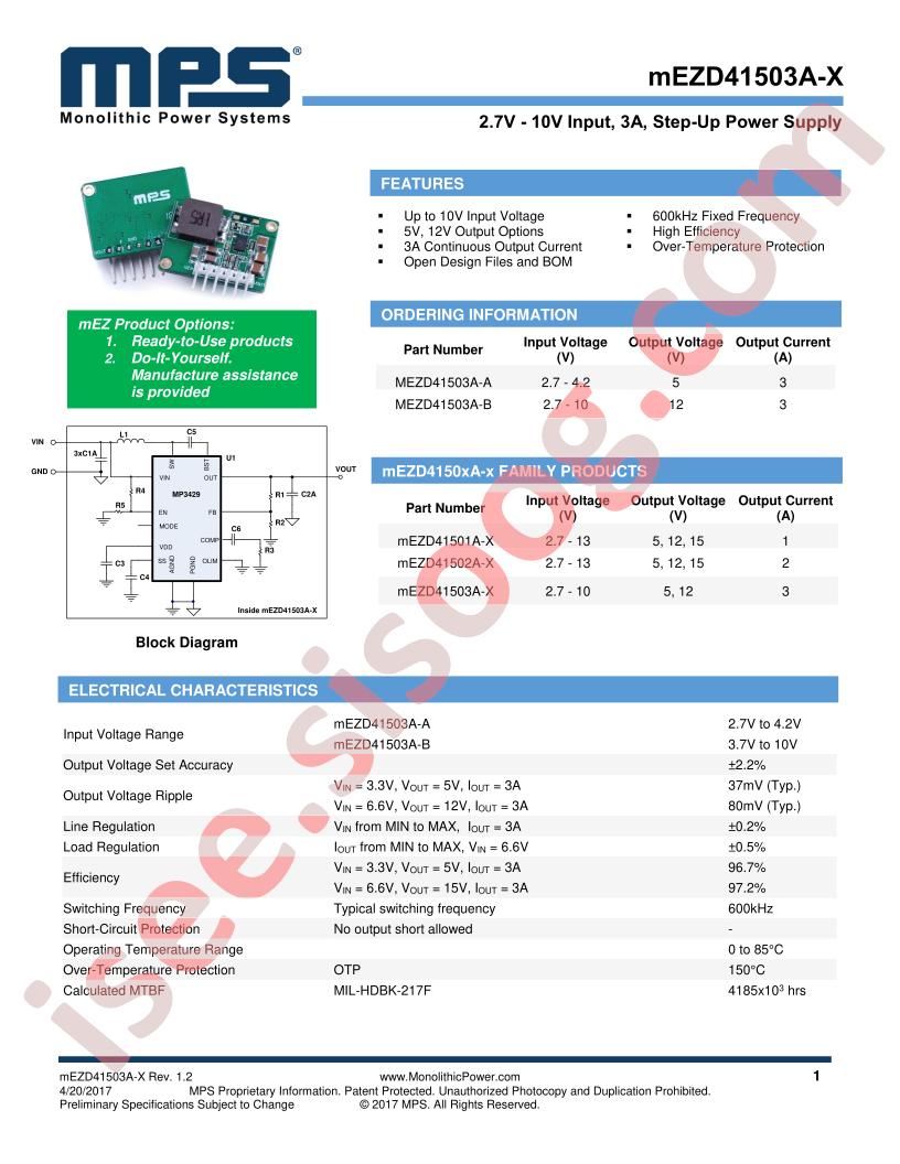 MEZD41503A-A, MEZD41503A-B