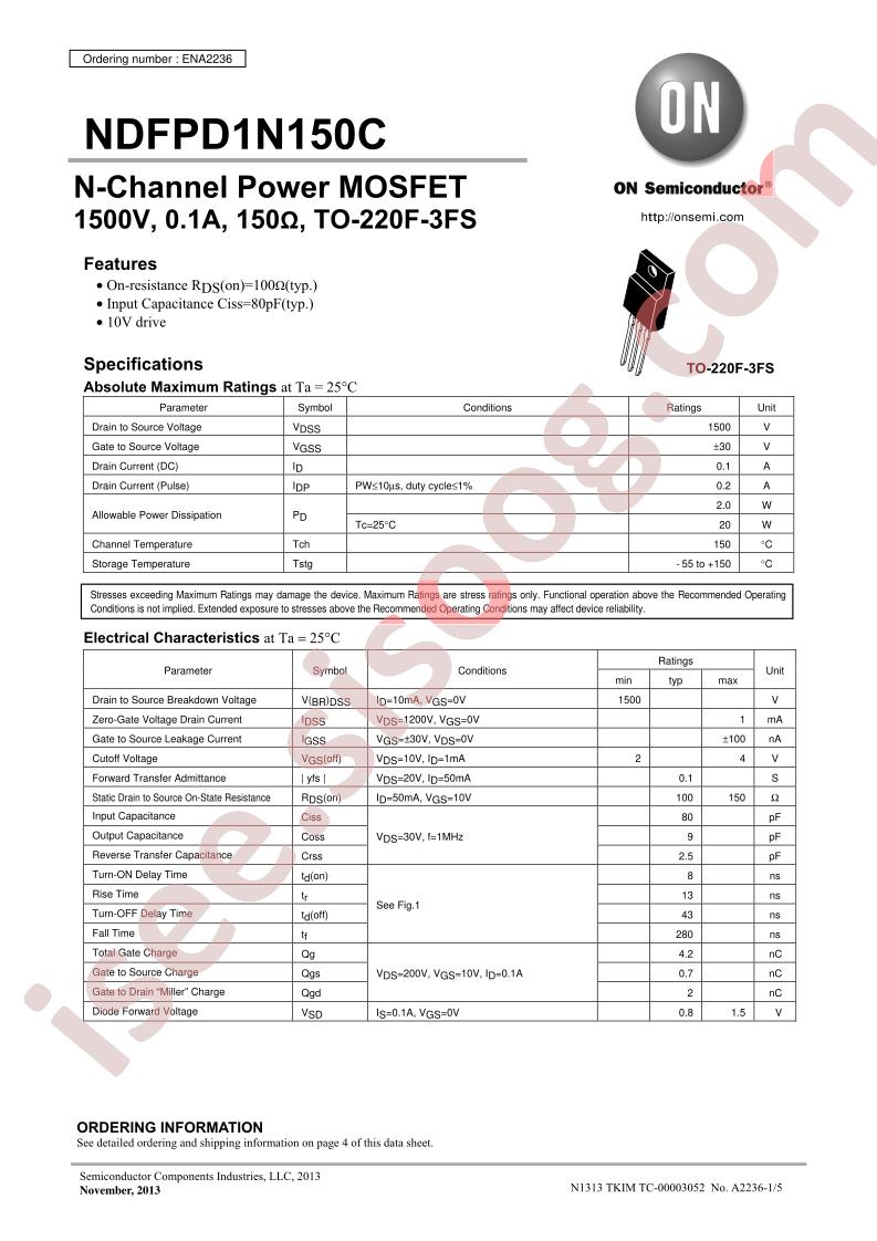 NDFPD1N150C