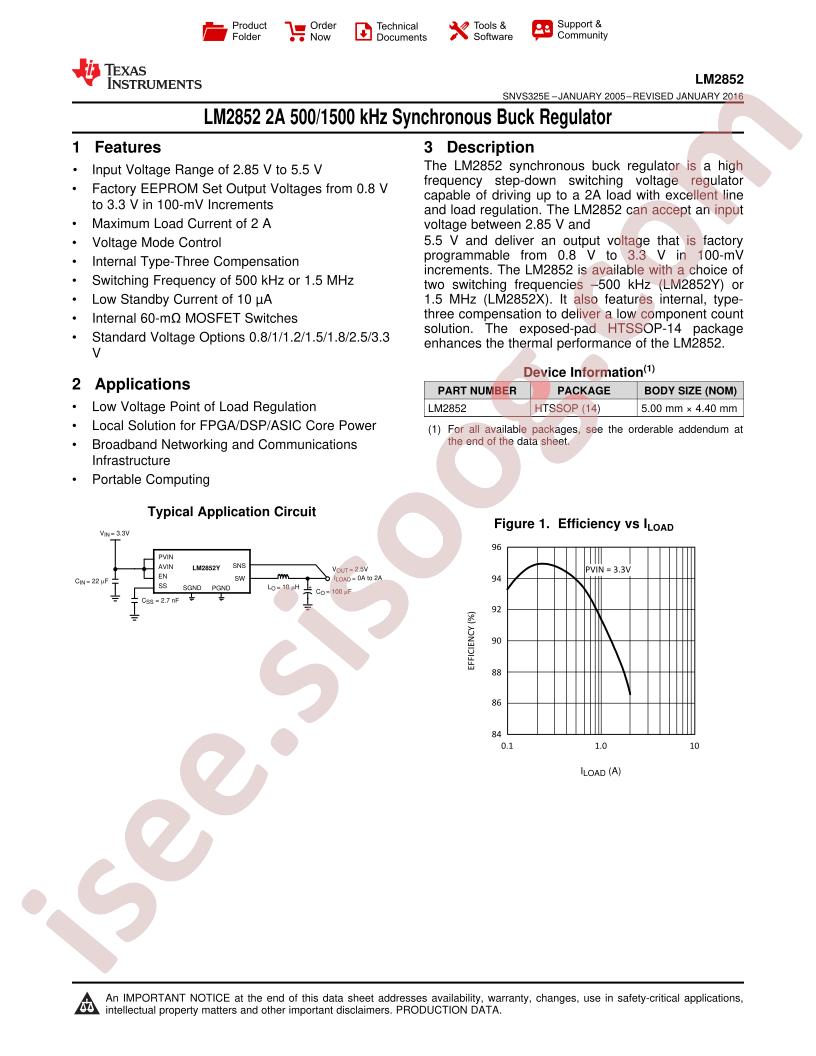 LM2852 Datasheet