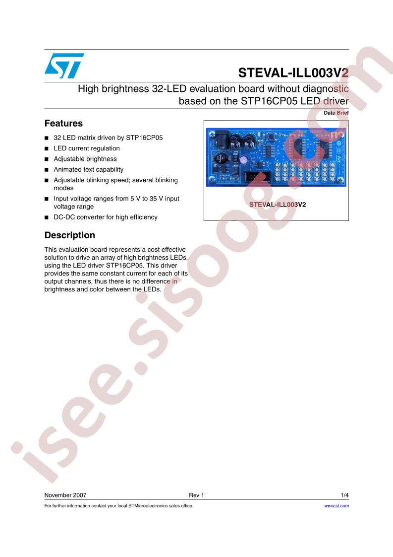 STEVAL-ILL003V2 Data Brief