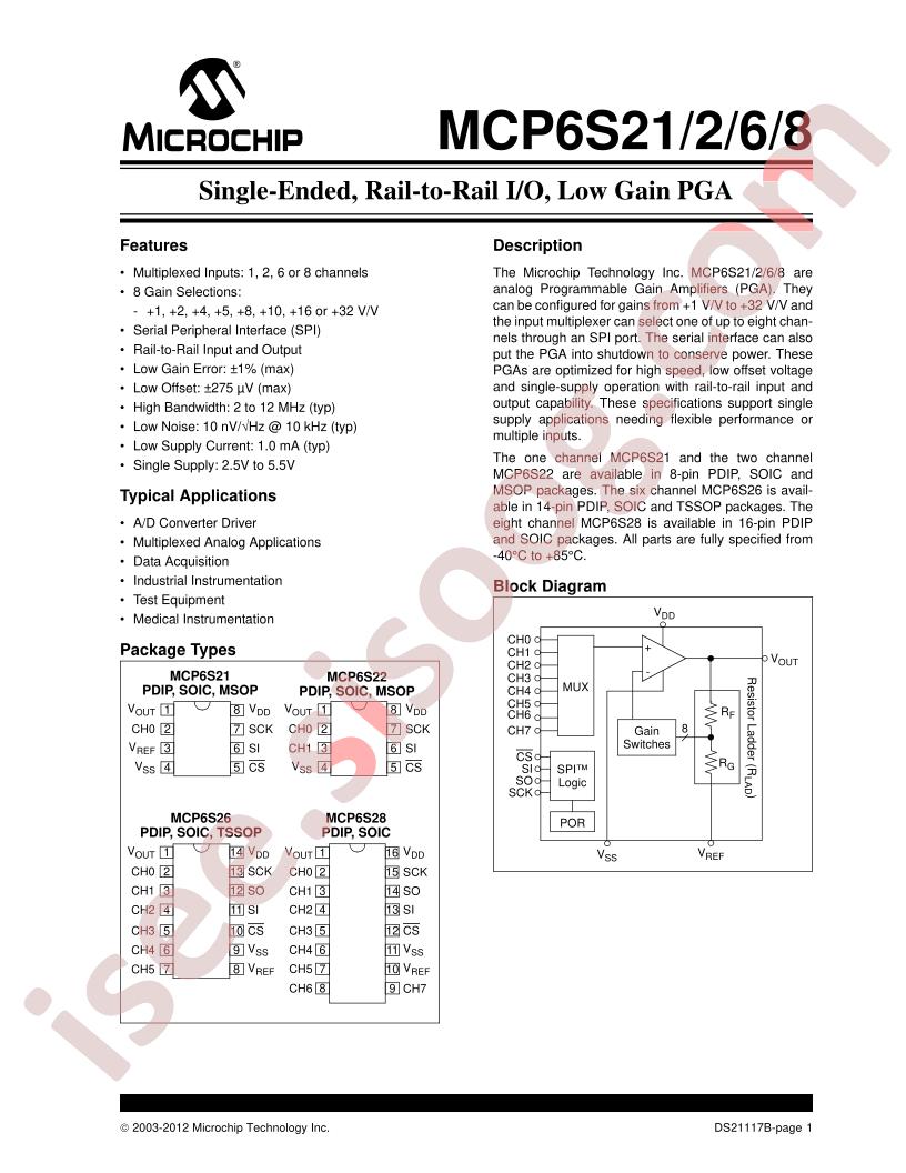 MCP6S21/2/6/8