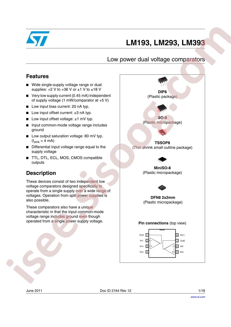 LM193,293,393 Datasheet