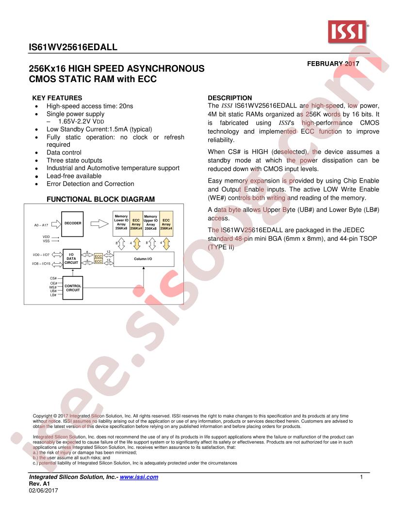 IS61WV25616EDALL