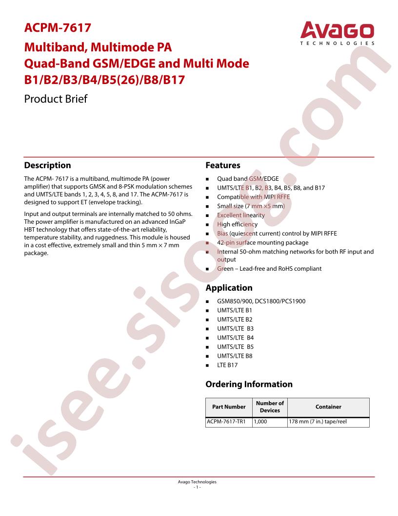 ACPM-7617 Brief