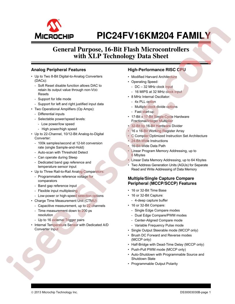 PIC24FV16KM204 Family Datasheet