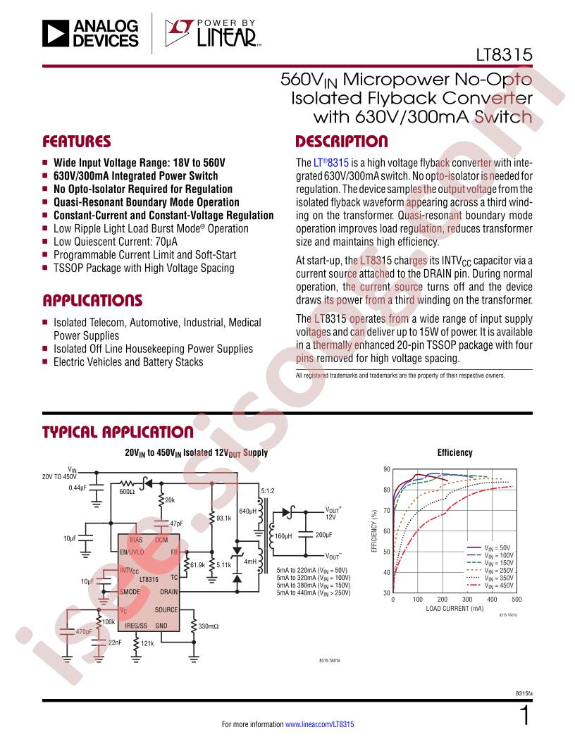 LT8315 Datasheet