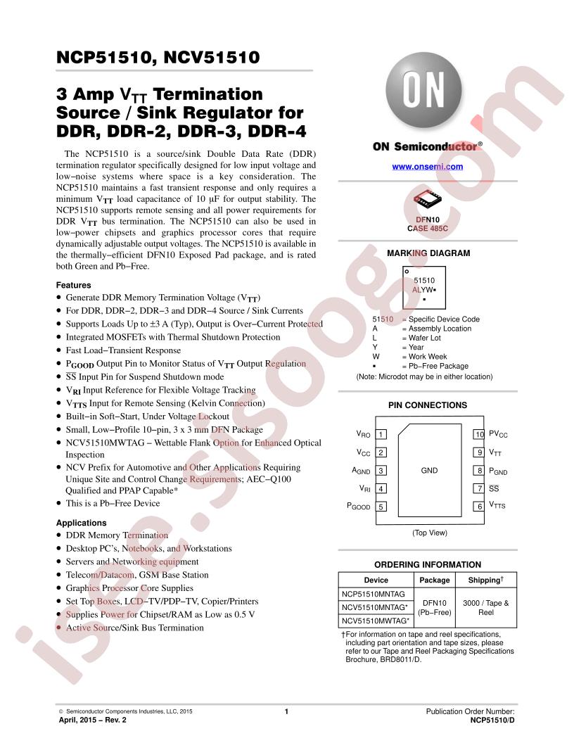NCP51510, NCV51510