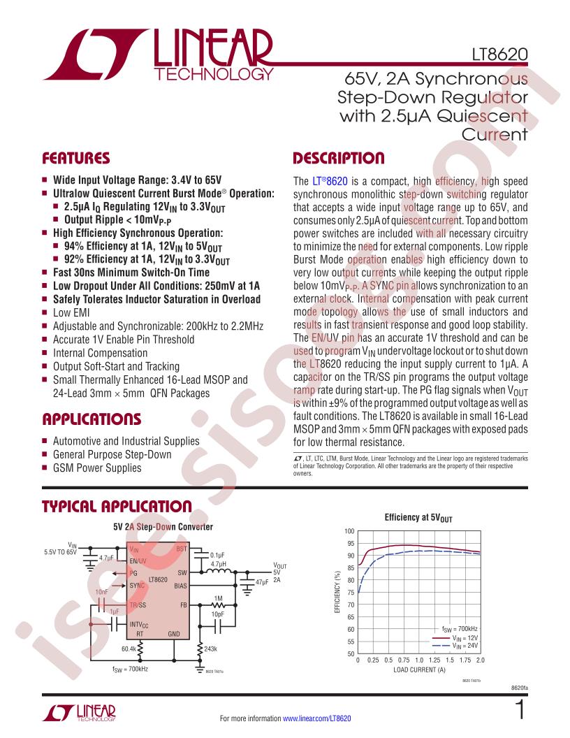 LT8620 Datasheet
