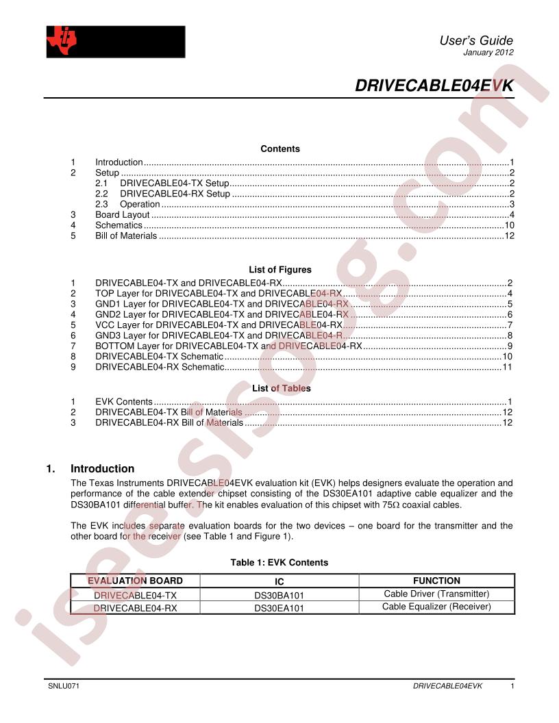 DRIVECABLE04 Eval Kit