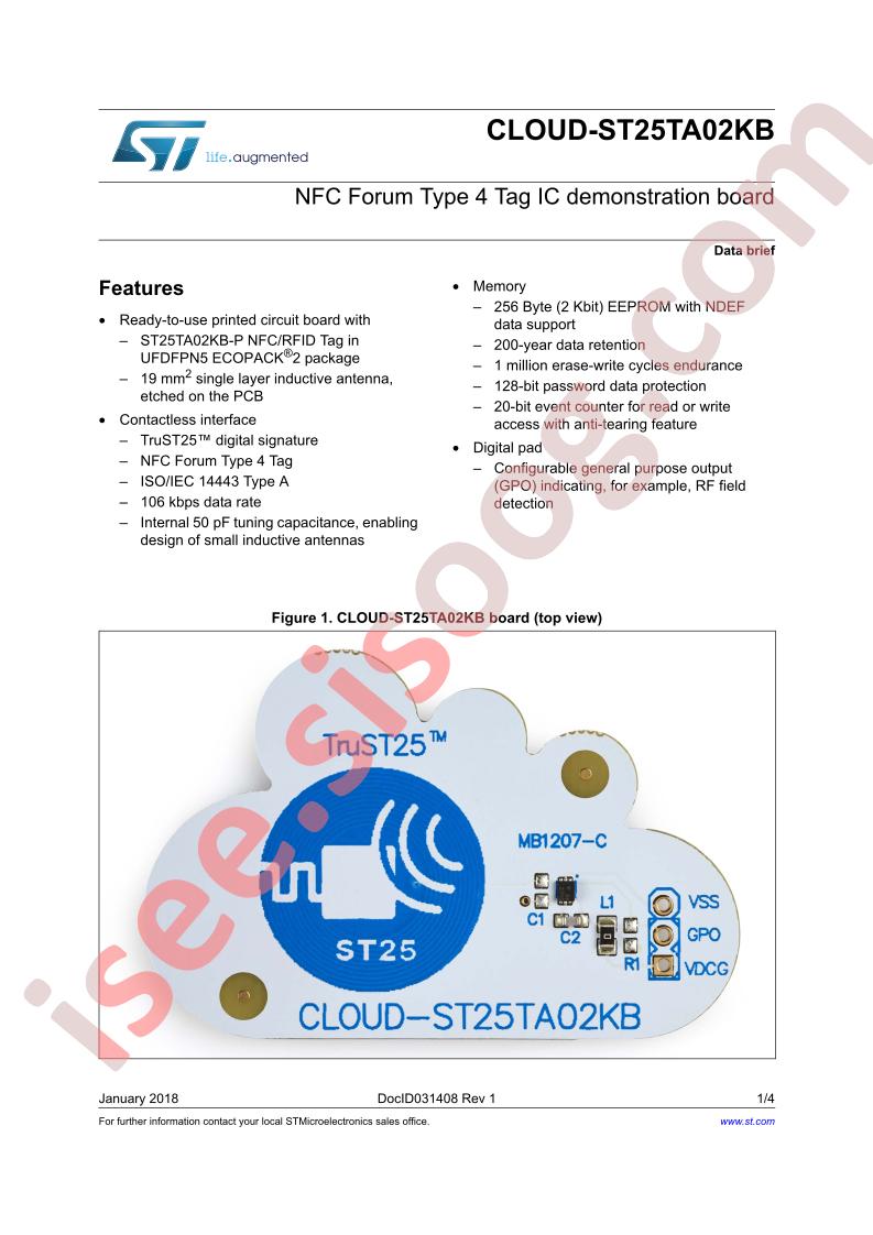 CLOUD-ST25TA02KB Data Brief