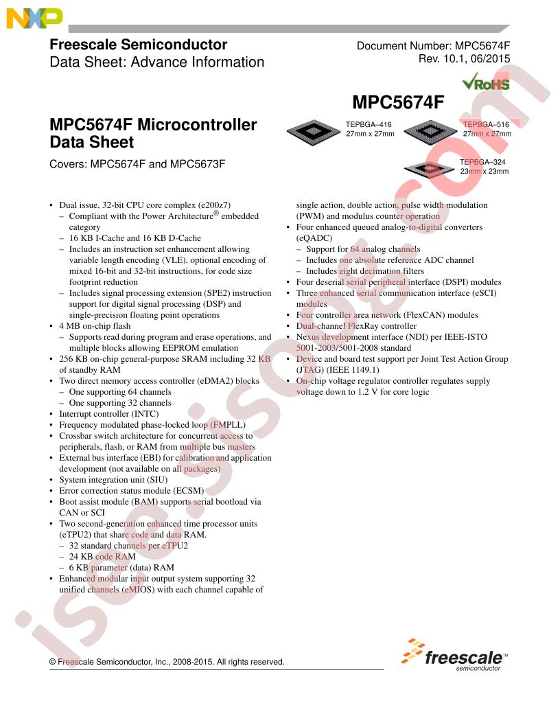 MPC5674F, MPC5673F