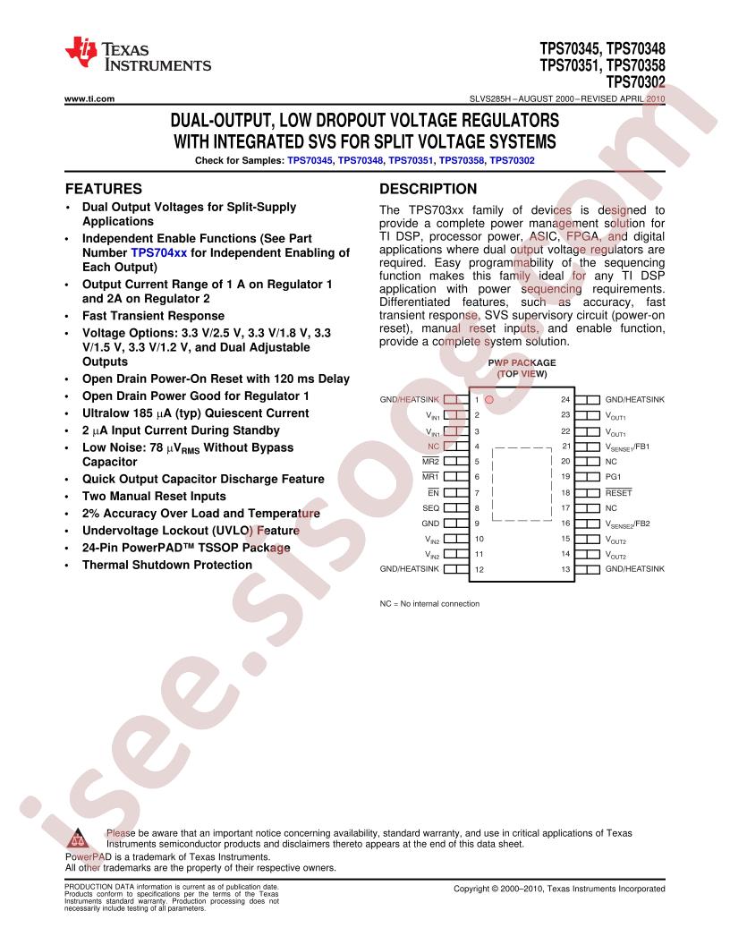 TPS70345/48/51/58/02