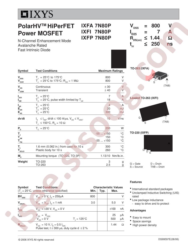 IXF(A,I,P)7N80P