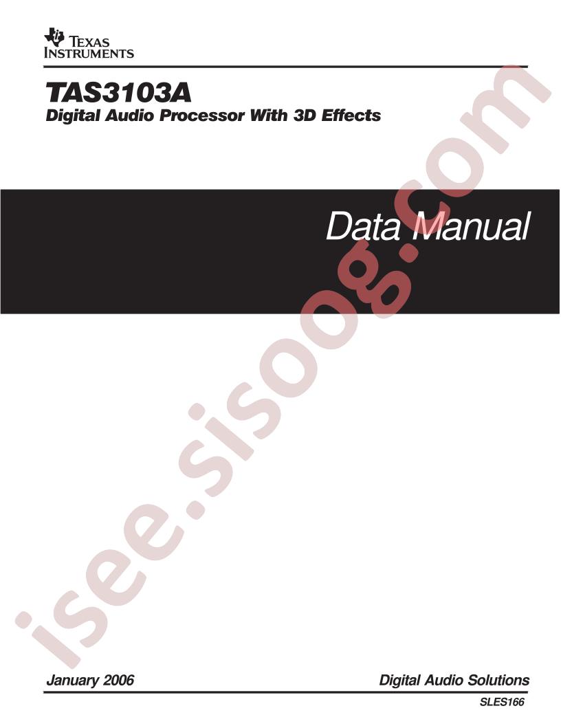 TAS3103A Data Manual