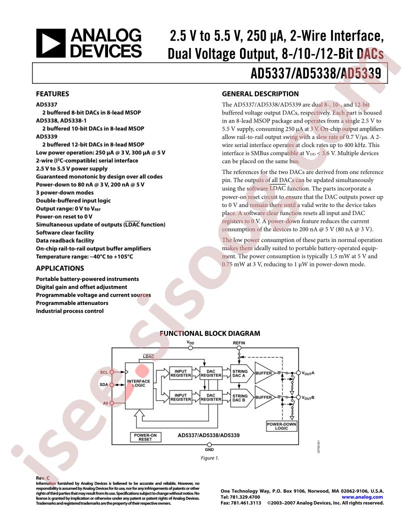 AD5337-39 Datasheet