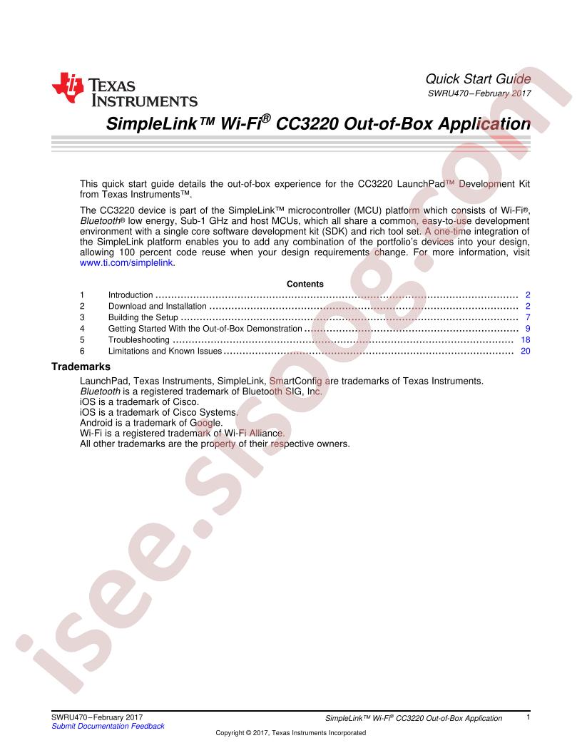 CC3220 Out-of-Box Appl Quick Start Guide