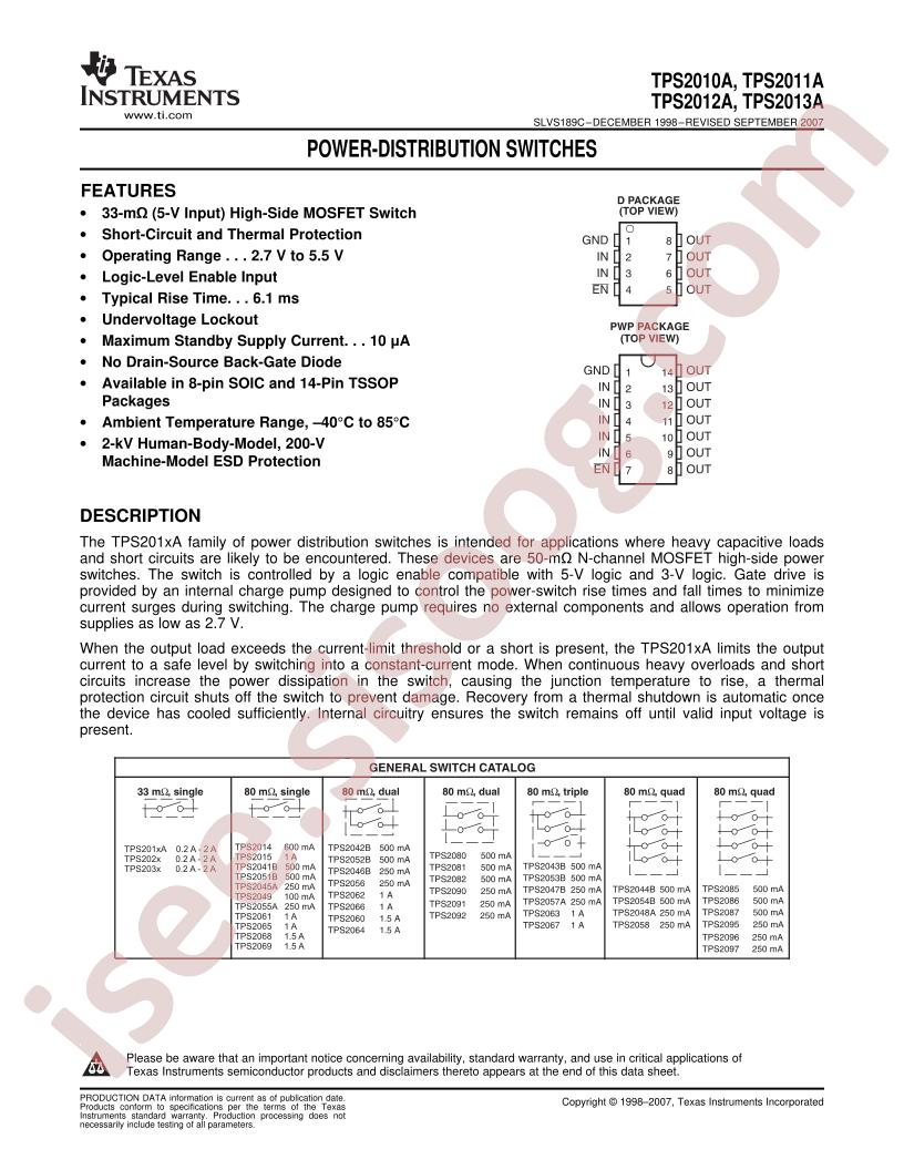 TPS2010A-13A Datasheet
