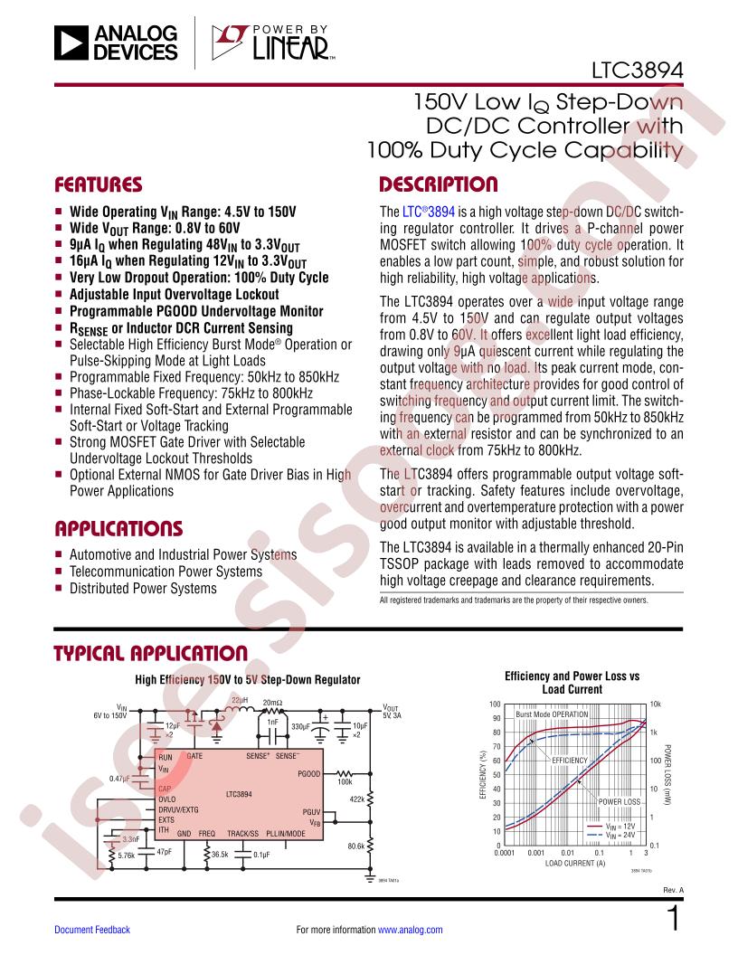 LTC3894 Datasheet*