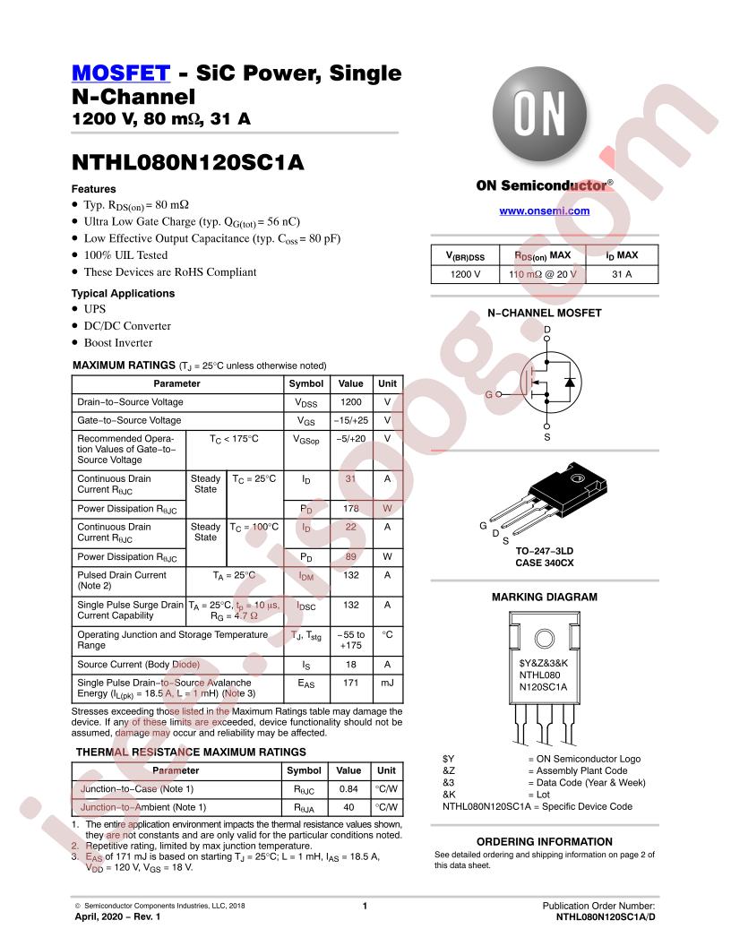 NTHL080N120SC1A