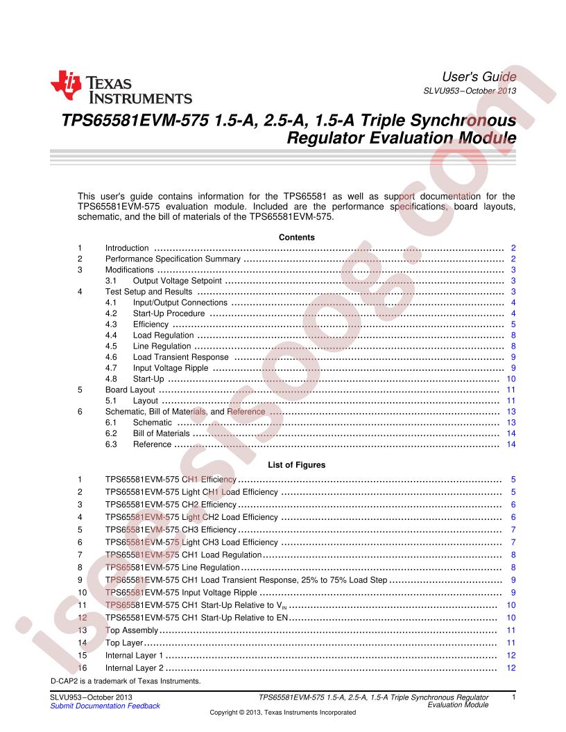 TPS65581EVM User Guide