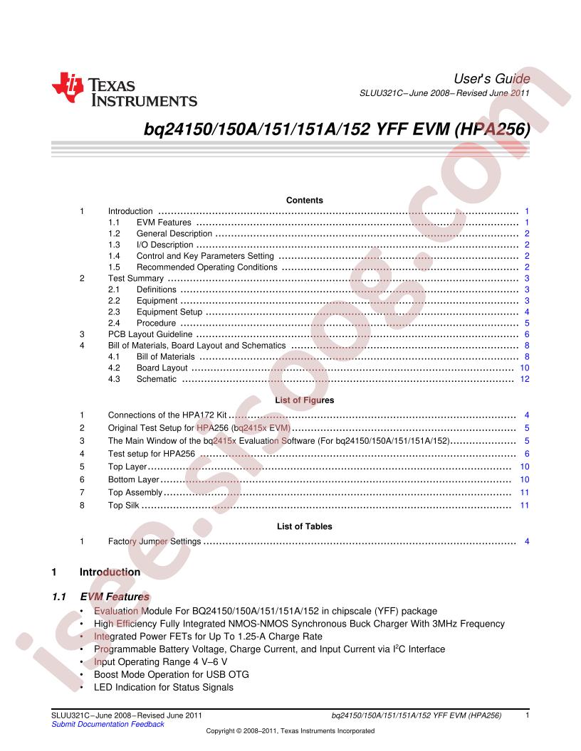 BQ2415x YFF EVM