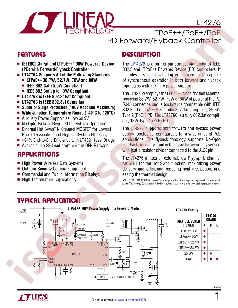 LT4276 Datasheet