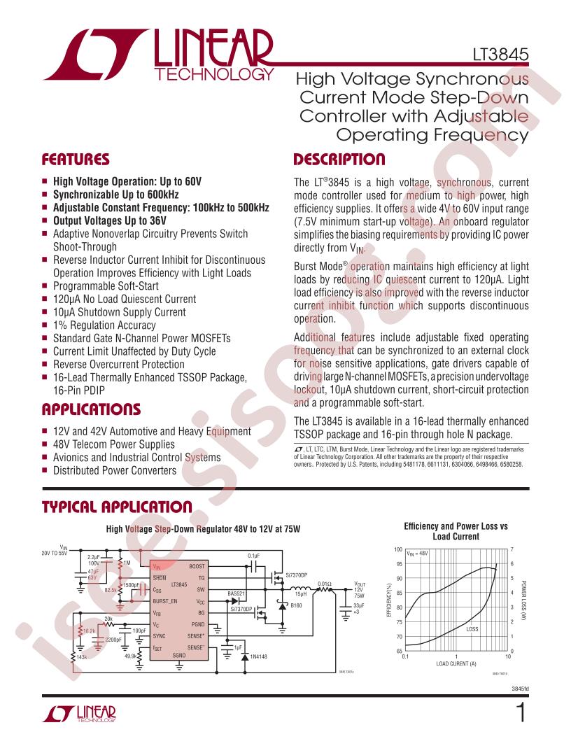 LT3845 Datasheet