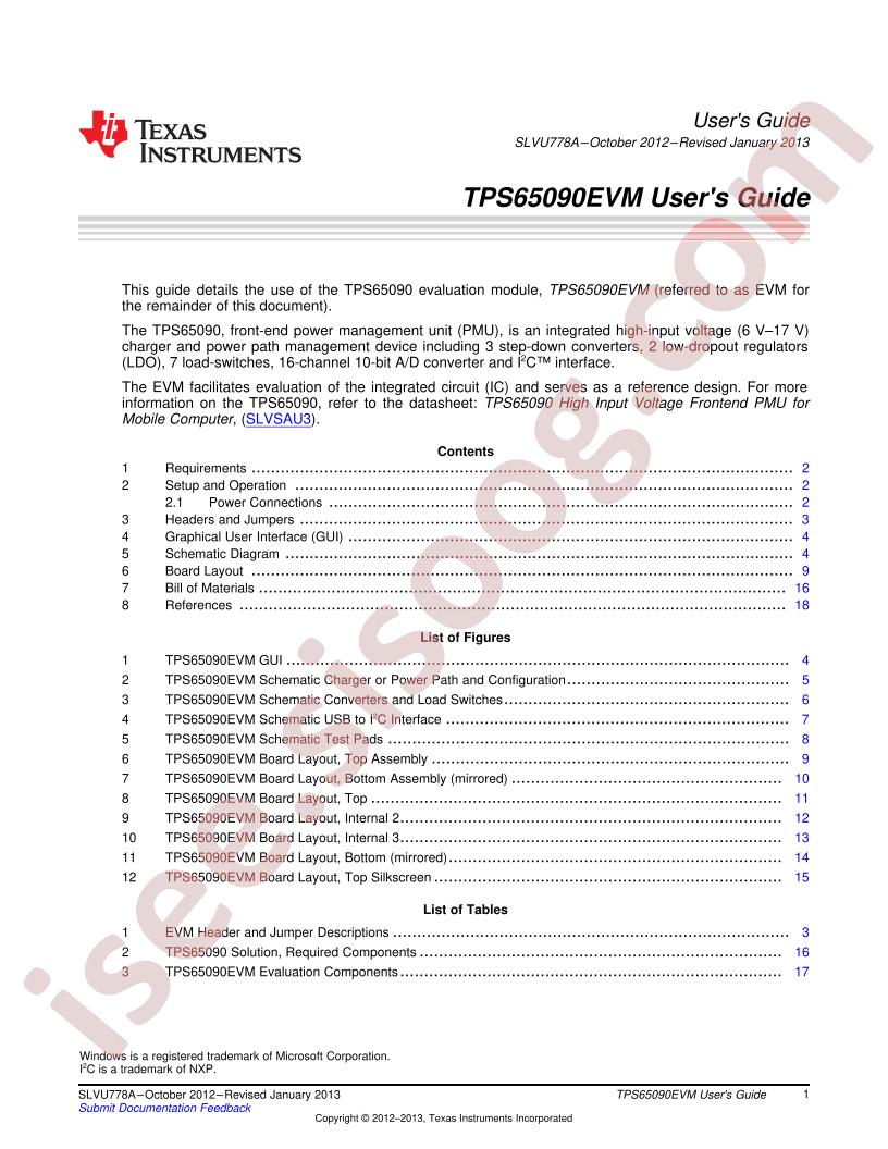 TPS65090EVM User Guide
