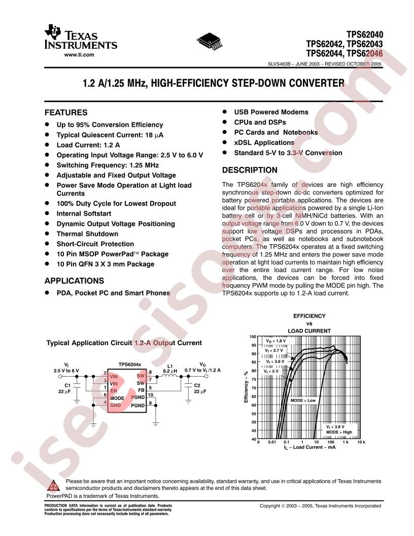 TPS62040/42/43/44/46