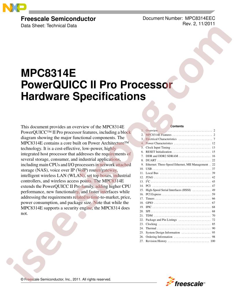 MPC8314E PowerQUICC