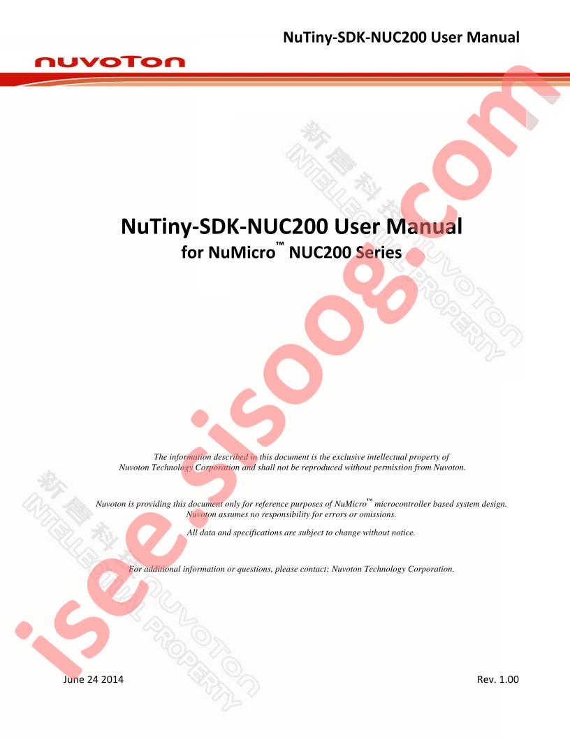 NuTiny-SDK-NUC200 User Manual