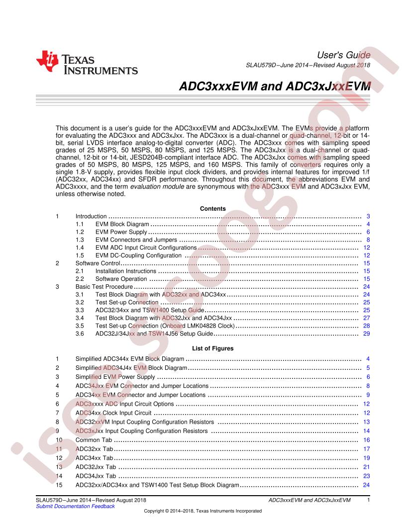 ADC3zzz, ADC3xJxx EVM User Guide